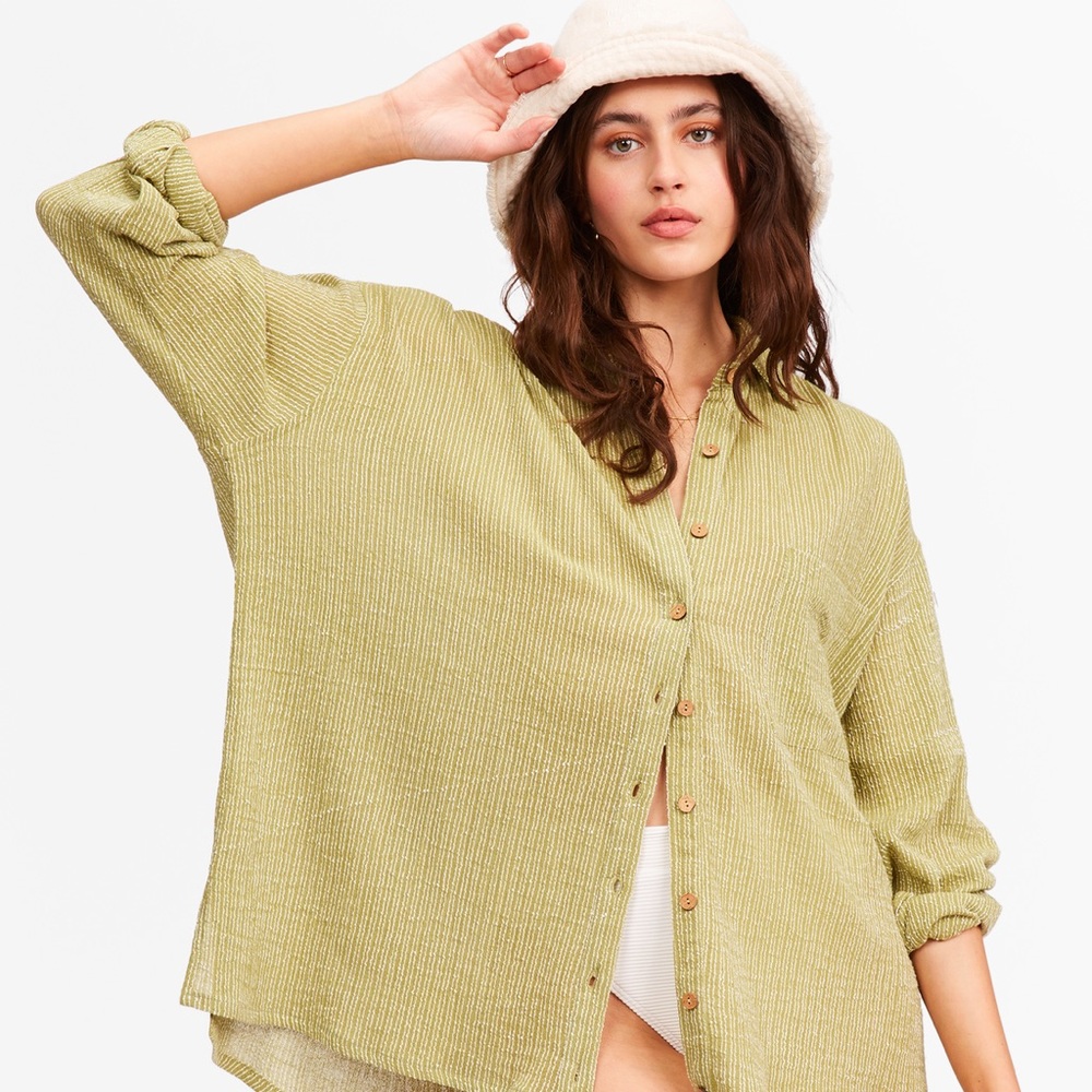 Billabong In The Tide Striped Button-Down Shirt